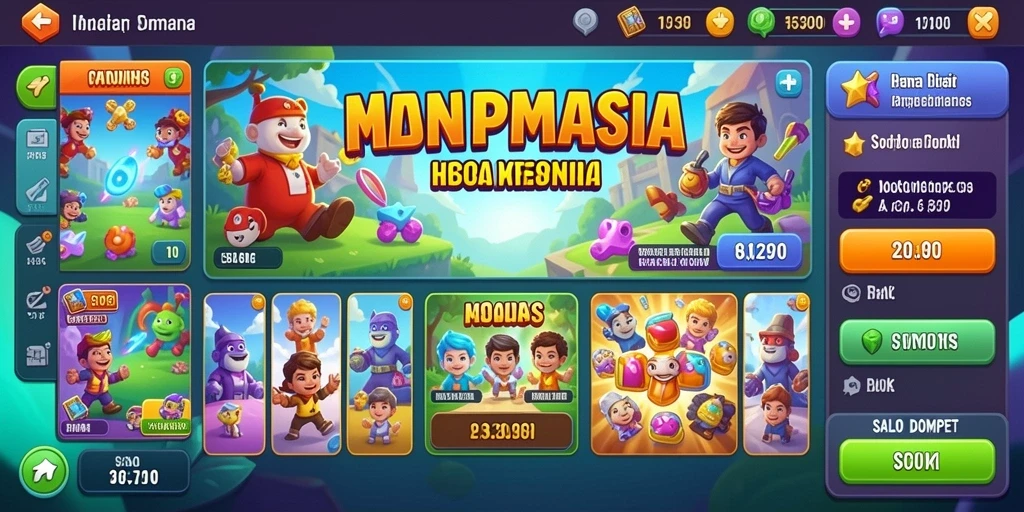 Tampilan menarik dari MEGASLOTO dengan warna cerah.
