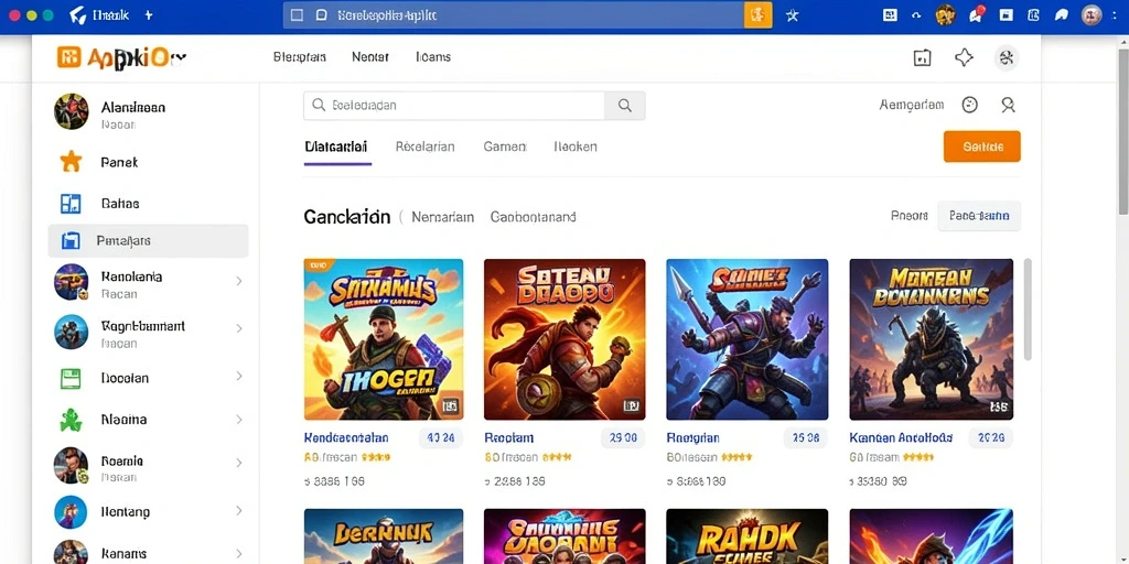 Screenshot menunjukkan antarmuka utama permainan OKJK.